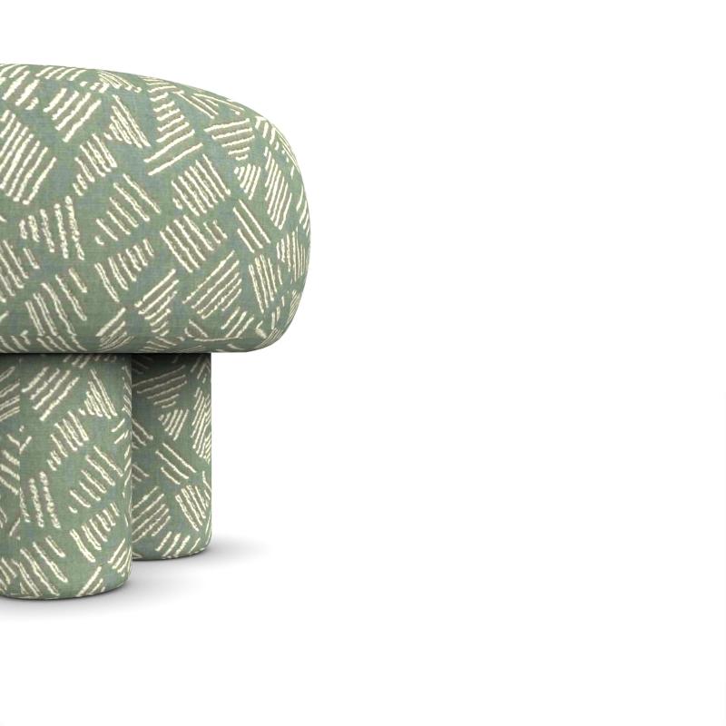 Hygge Puff Designed by Saccal Design House Fully Upholstered in Kuba by Larsen Fabric

The Hygge Collection is inspired by contemporary architecture in Portugal, it speaks of its Romanesque past by honouring the antique geometrics, such as the arch