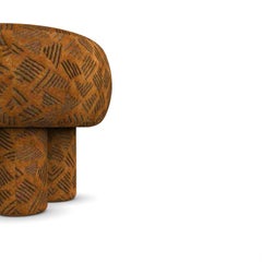 Hygge Puff Designed by Saccal Design House tapissé de tissu Kuba pour fumeurs