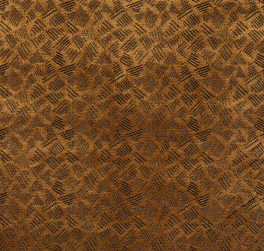 Hygge Puff Designed by Saccal Design House in Tobacco Kuba Fabric e Travertino in vendita 1