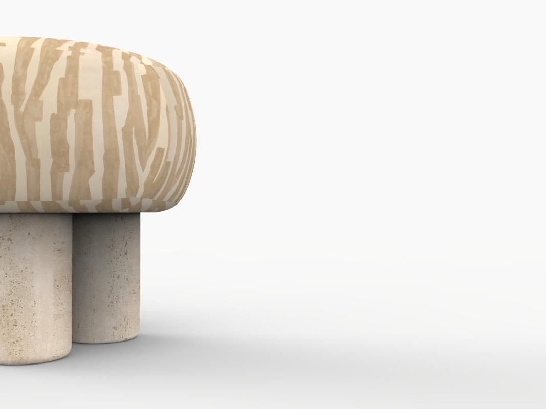 Hygge Puff Designed by Saccal Design House in Outdoor Fabric Kelly Wearstler - Intargia Buff and Travertine

The Hygge Collection is inspired by contemporary architecture in Portugal, it speaks of its Romanesque past by honouring the antique