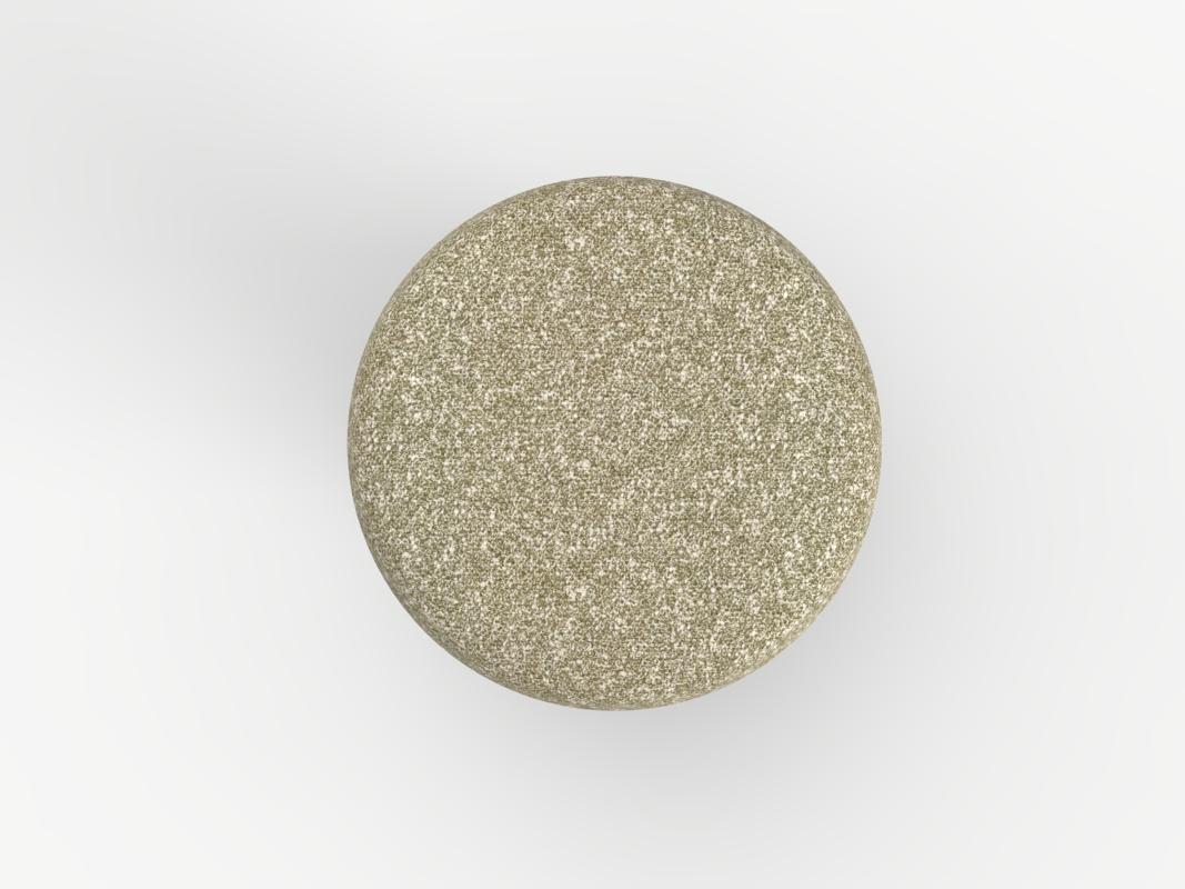 Contemporary Hygge Puff Designed by Saccal Design House Kvadrat Zero 0002 Travertine For Sale