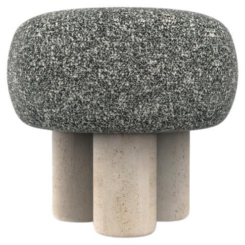 Hygge-Puff entworfen von Saccal Design House Kvadrat Zero 0004 Travertin