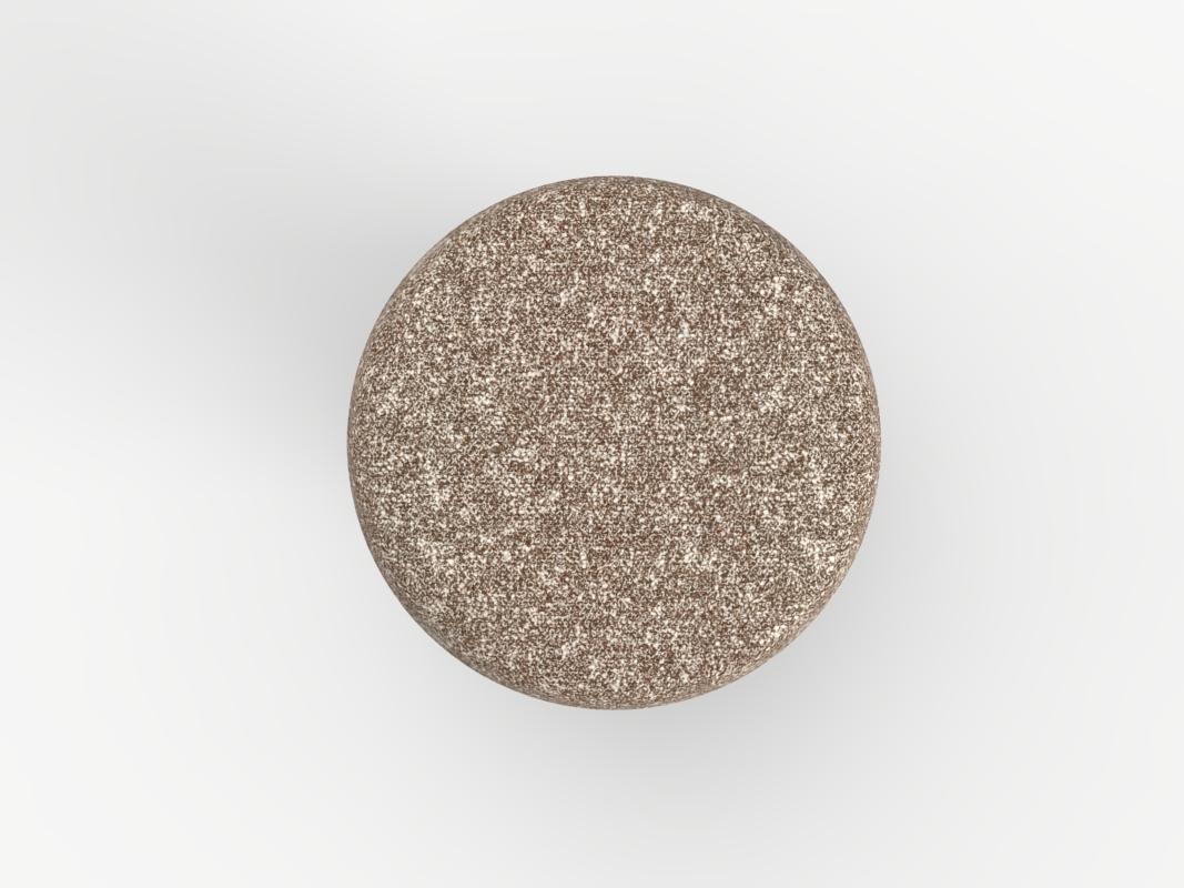 Contemporary Hygge Puff Designed by Saccal Design House Kvadrat Zero 0009 Travertine For Sale