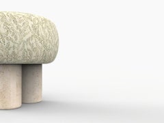 Hygge Puff Designed by Saccal Design House Outdoor Talea Green Travertine
