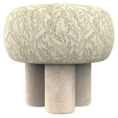 Hygge Puff Designed by Saccal Design House Outdoor Talea Green Travertine