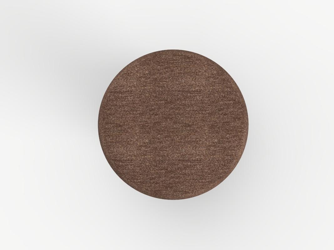 Contemporary Hygge Puff Designed by Saccal Design House Outdoor Tricot Brown Travertine For Sale
