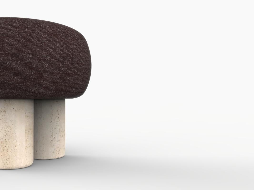 Hygge Puff Designed by Saccal Design House in Outdoor Fabric Dark Brown and Travertine

The Hygge Collection is inspired by contemporary architecture in Portugal, it speaks of its Romanesque past by honouring the antique geometrics, such as the arch