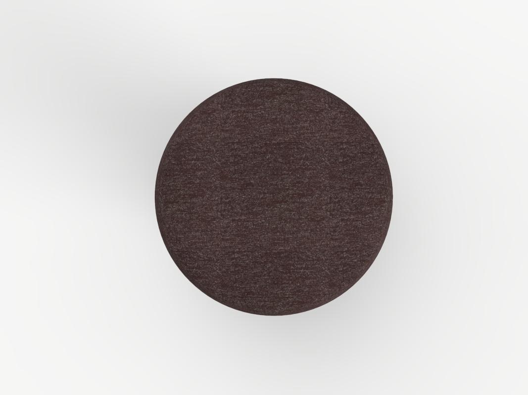 Contemporary Hygge Puff Designed by Saccal Design House Outdoor Tricot Dark Brown Travertine For Sale
