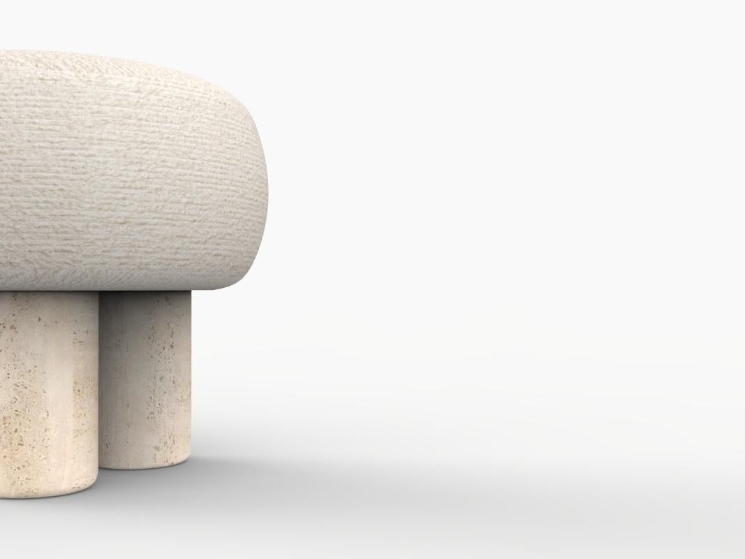 Hygge Puff Designed by Saccal Design House in Outdoor Fabric Tricot Off White and Travertine

The Hygge Collection is inspired by contemporary architecture in Portugal, it speaks of its Romanesque past by honouring the antique geometrics, such as
