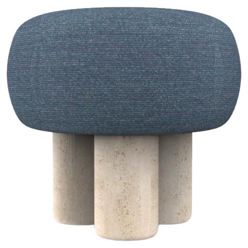 Hygge Puff Designed by Saccal Design House Outdoor Tricot Seafoam Travertine