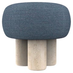 Hygge Puff Designed by Saccal Design House Outdoor Tricot Seafoam Travertine