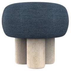 Hygge Puff Designed by Saccal Design House  Tricot Dark Seafoam Travertine