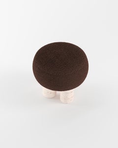 Hygge Stool Designed by Saccal Design House Boucle Dark Brown Travertino