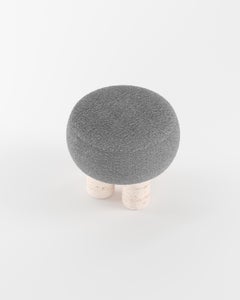 Hygge Stool Designed by Saccal Design House Boucle Light Grey Travertino