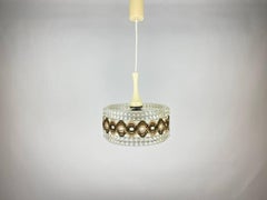 Hygge Style Chandelier In Plexiglas  Vintage Plexiglas and Glass Chandelier