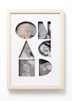 „On Acid (Sententia Sectum)“, Collage, Text, Fundpapier, Assemblage, gerahmt