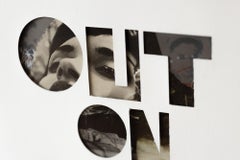 "OUT ON THE RACETRACK" (parvus) Collage incorniciato, serigrafia