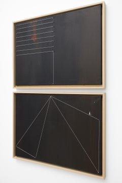 "Extra In, Field Flagship (Linea Pictura — Diptych)", Geometric Abstract