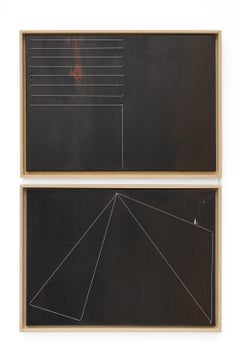 "Extra In, Field Flagship (Linea Pictura — Diptych)", Geometric Abstract