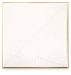 "Soft Bends / Tight Crop" Diptyque, peinture géométrique mixte abstraite