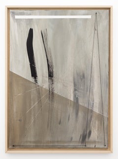 "UNDER MELODY / STEADY VERSE", pintura abstracta de objetos encontrados en técnica mixta