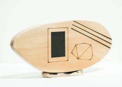 "Modus Volito 8, " Escultura abstracta objeto encontrado, técnica mixta, madera, geométrica