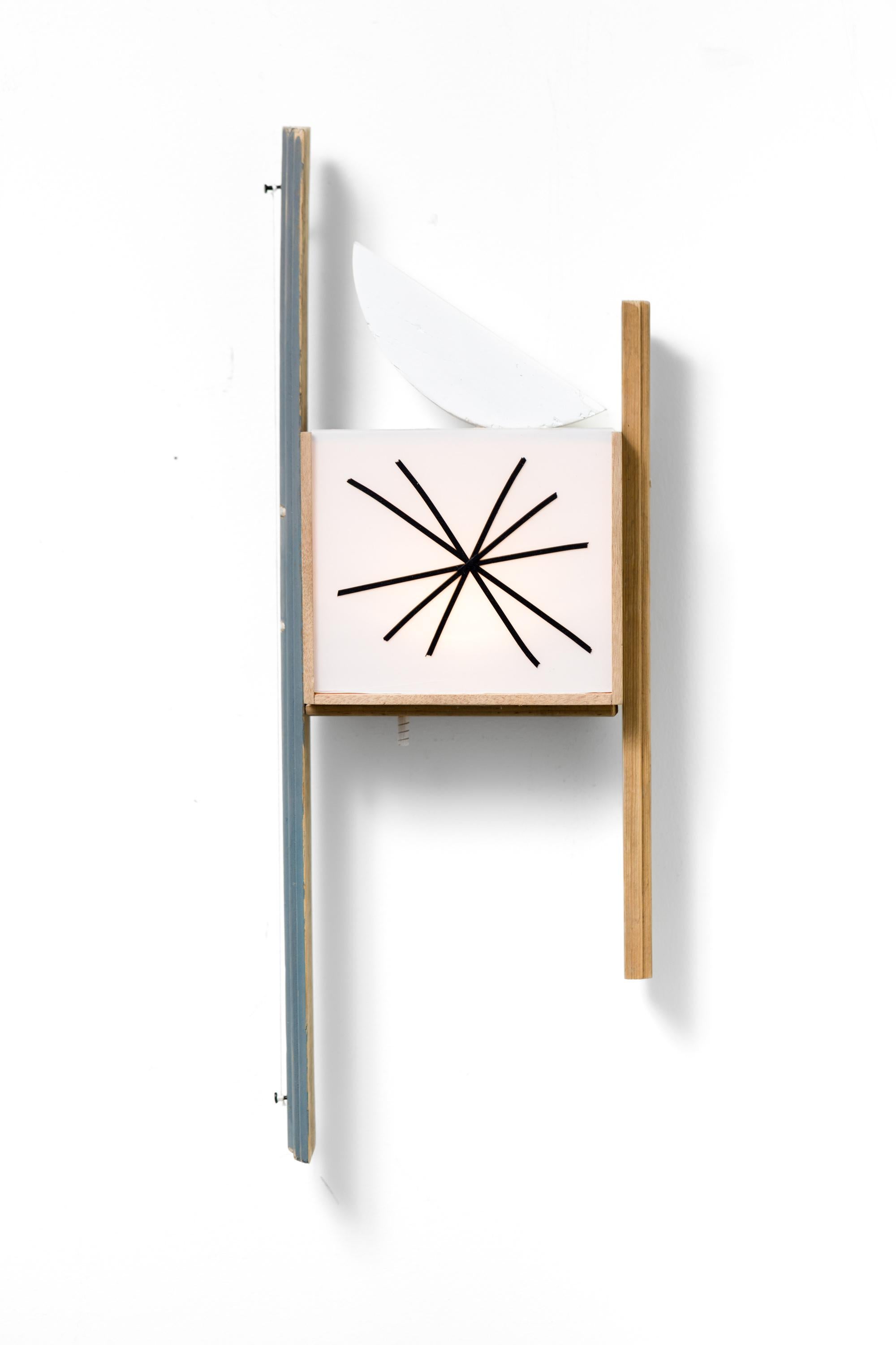 Hyland Mather AKA X-O Abstract Sculpture - "Modus Lumen 07", Illuminated Lost-Object Wall-Hanging Assemblage