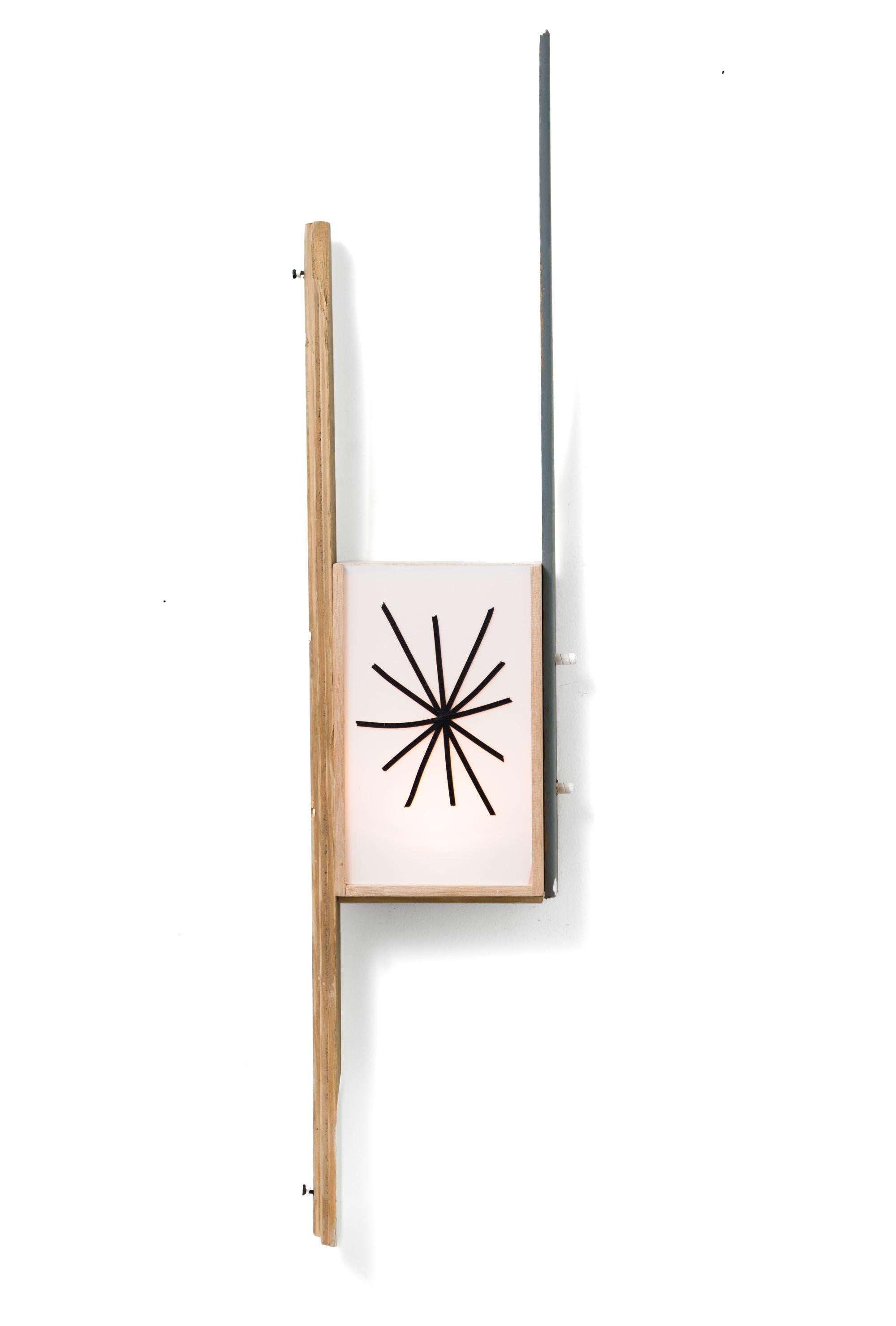 "Modus Lumen 08", Contemporary Illuminated Assemblage Wall Sculpture
