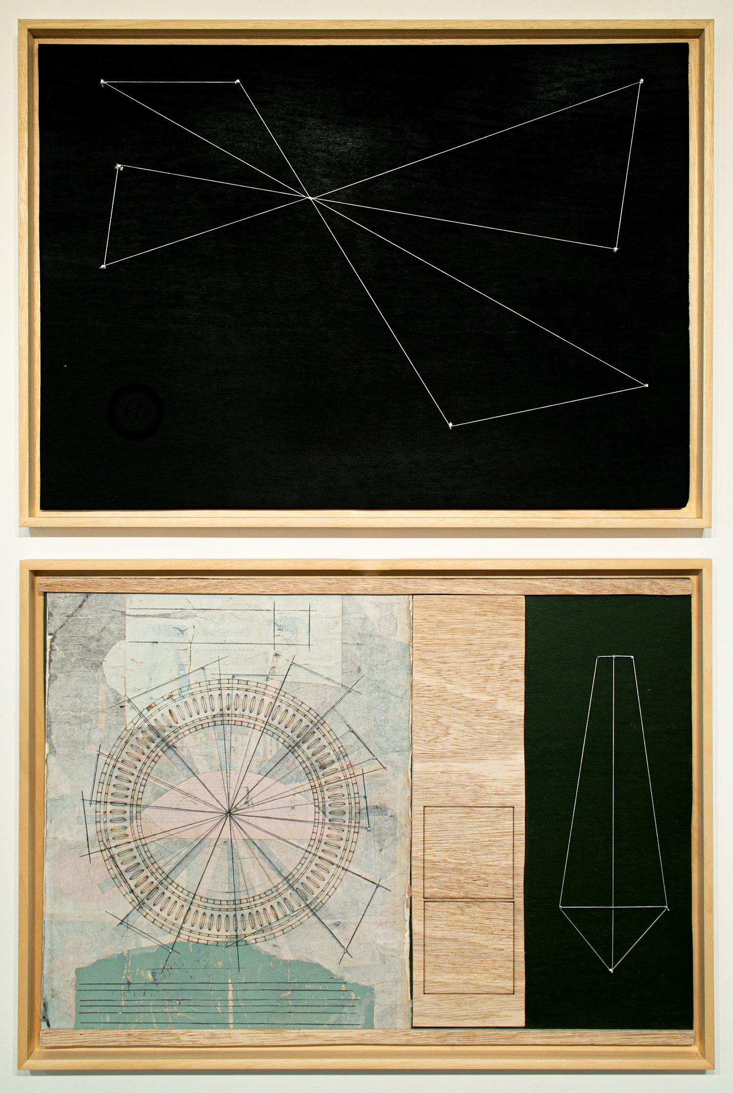 Hyland Mather AKA X-O Abstract Painting - Plus / Minus (diptych)