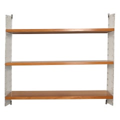 "Hylla" Wall-Mounted Teak Bookcase