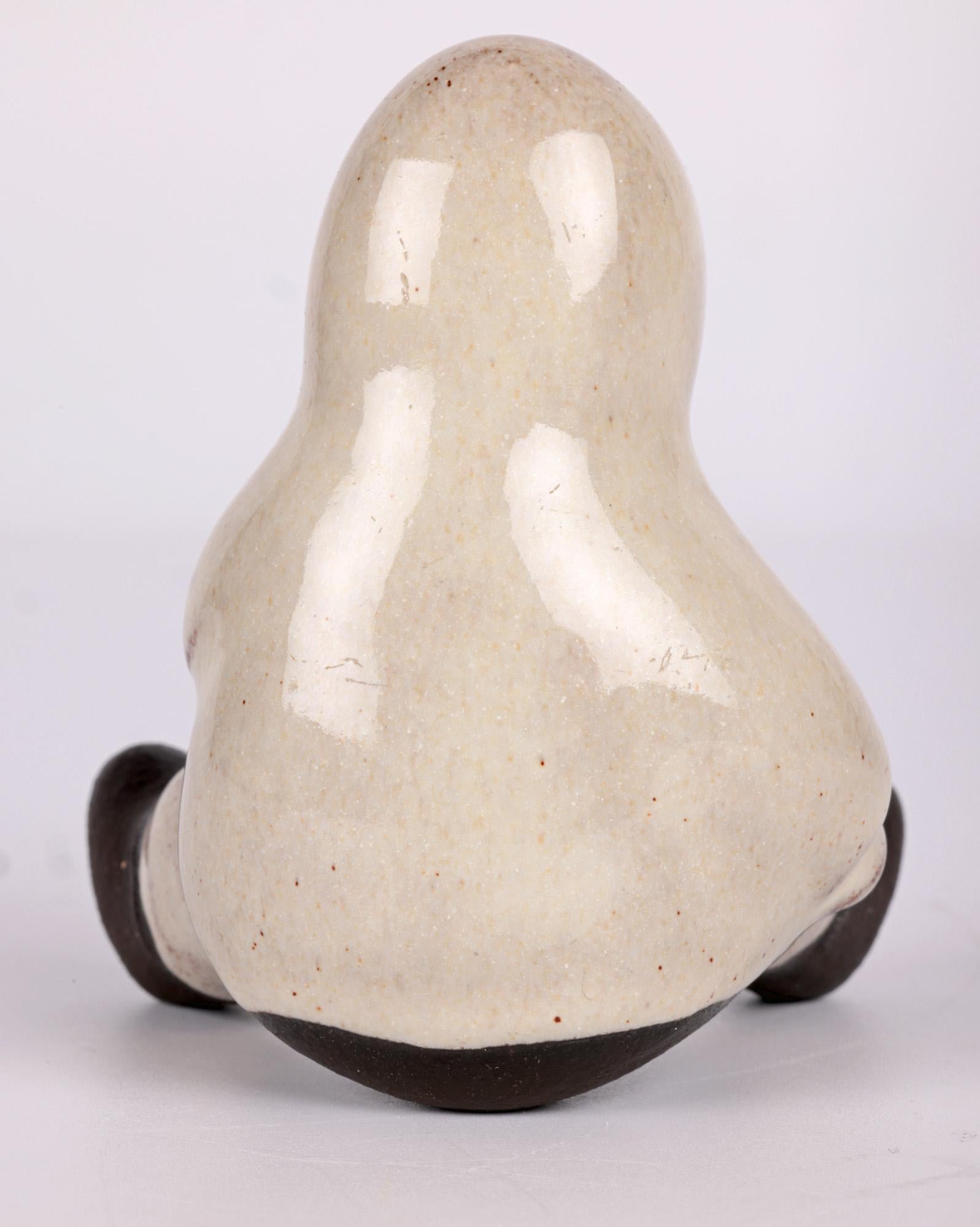Hyllested Danish Mid-Century Art Pottery Eskimo Figure For Sale 2