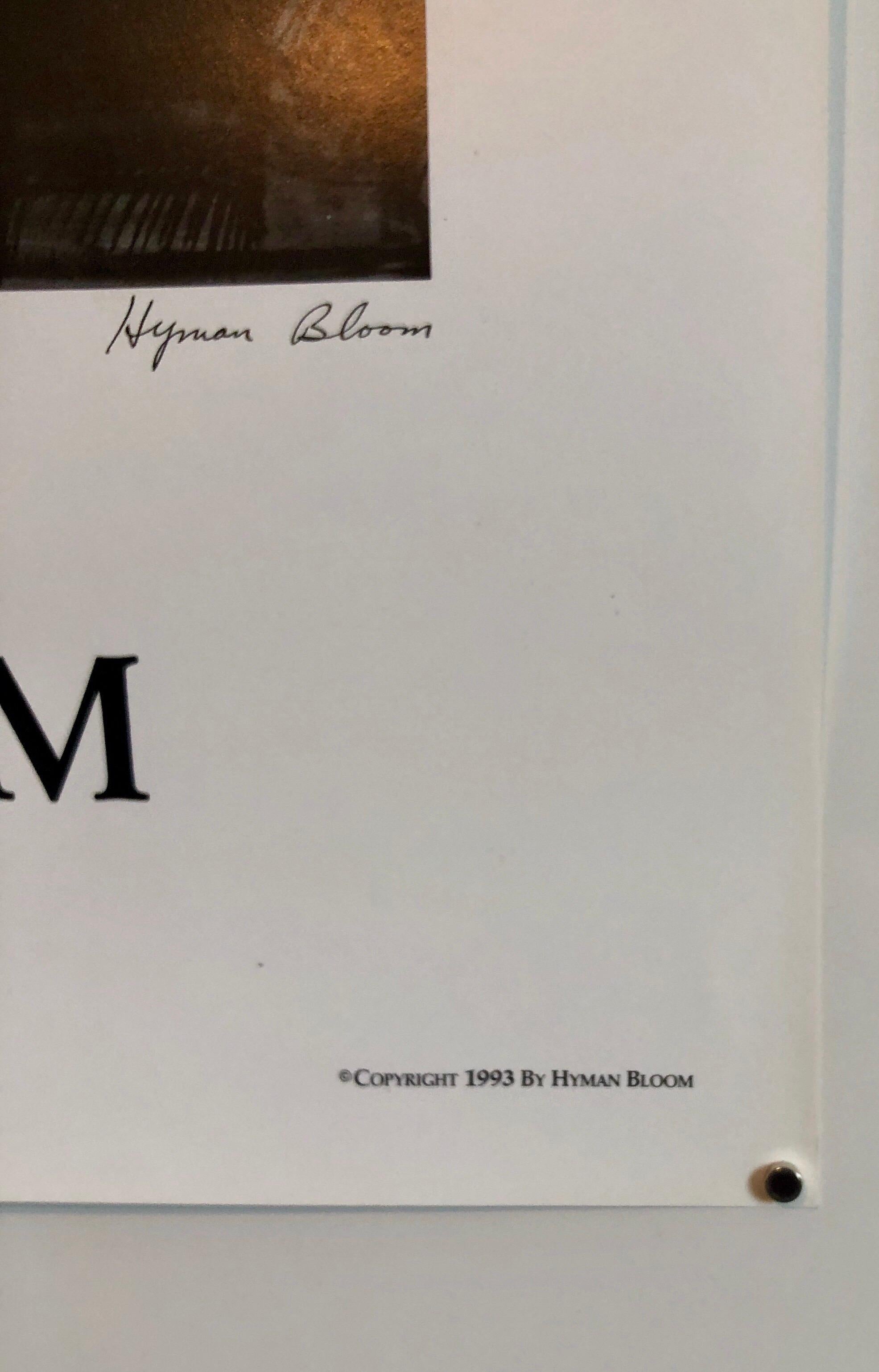 Affiche de l'expressionniste abstrait Hyman Bloom, signée à la main, Rabbi with Torah en vente 3