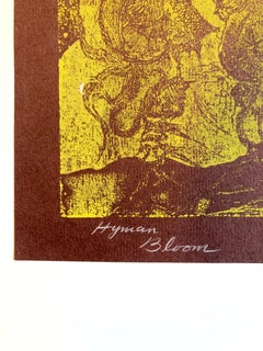 Boston Abstract Expressionist Hyman Bloom Monoprint Monotype Print Martin Sumers