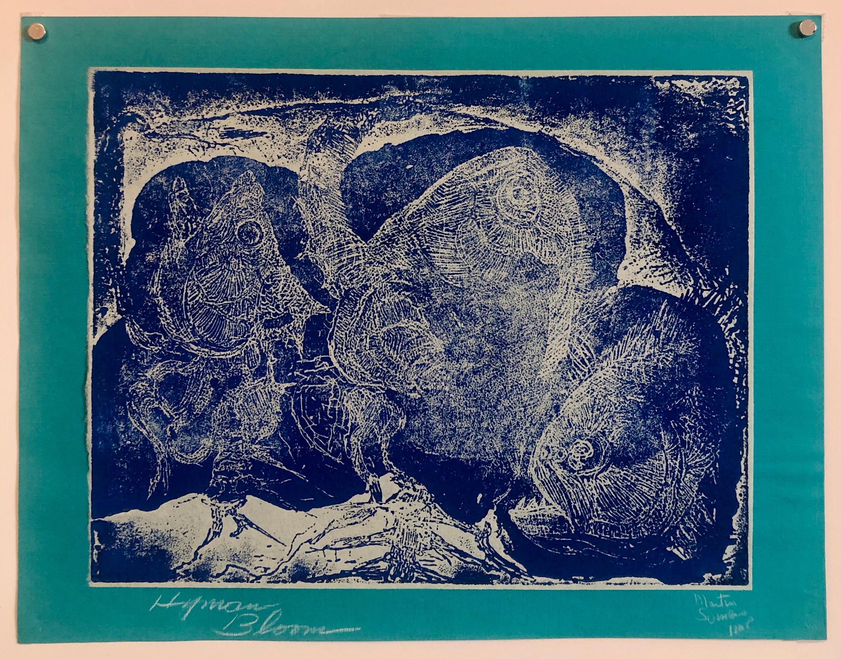 Boston Abstract Expressionist Hyman Bloom Monoprint Monotype Print Martin Sumers 1