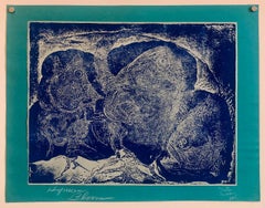 Boston Abstract Expressionist Hyman Bloom Monoprint Monotype Print Martin Sumers