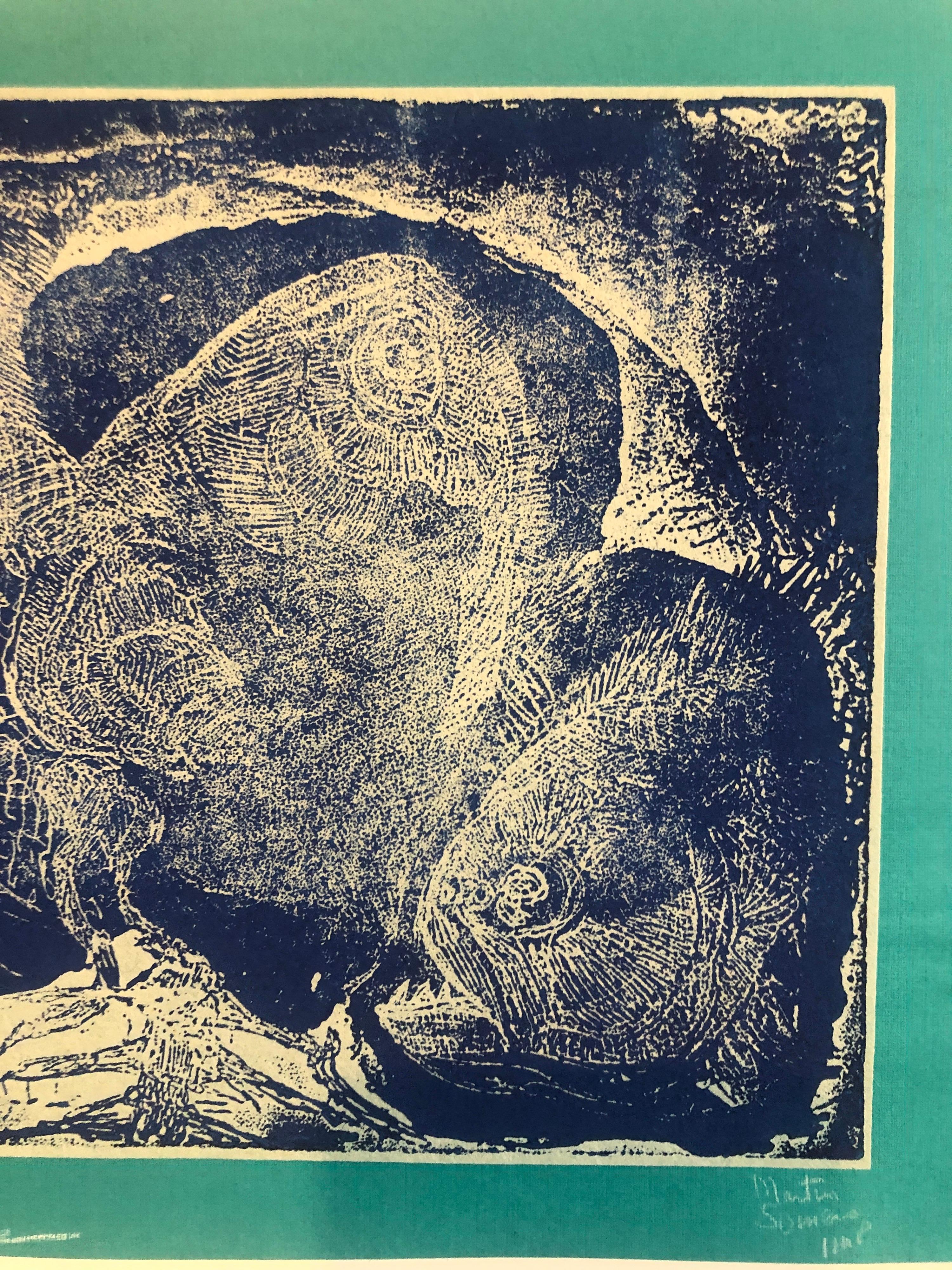 Boston Abstract Expressionist Hyman Bloom Monoprint Monotype Print Martin Sumers 2