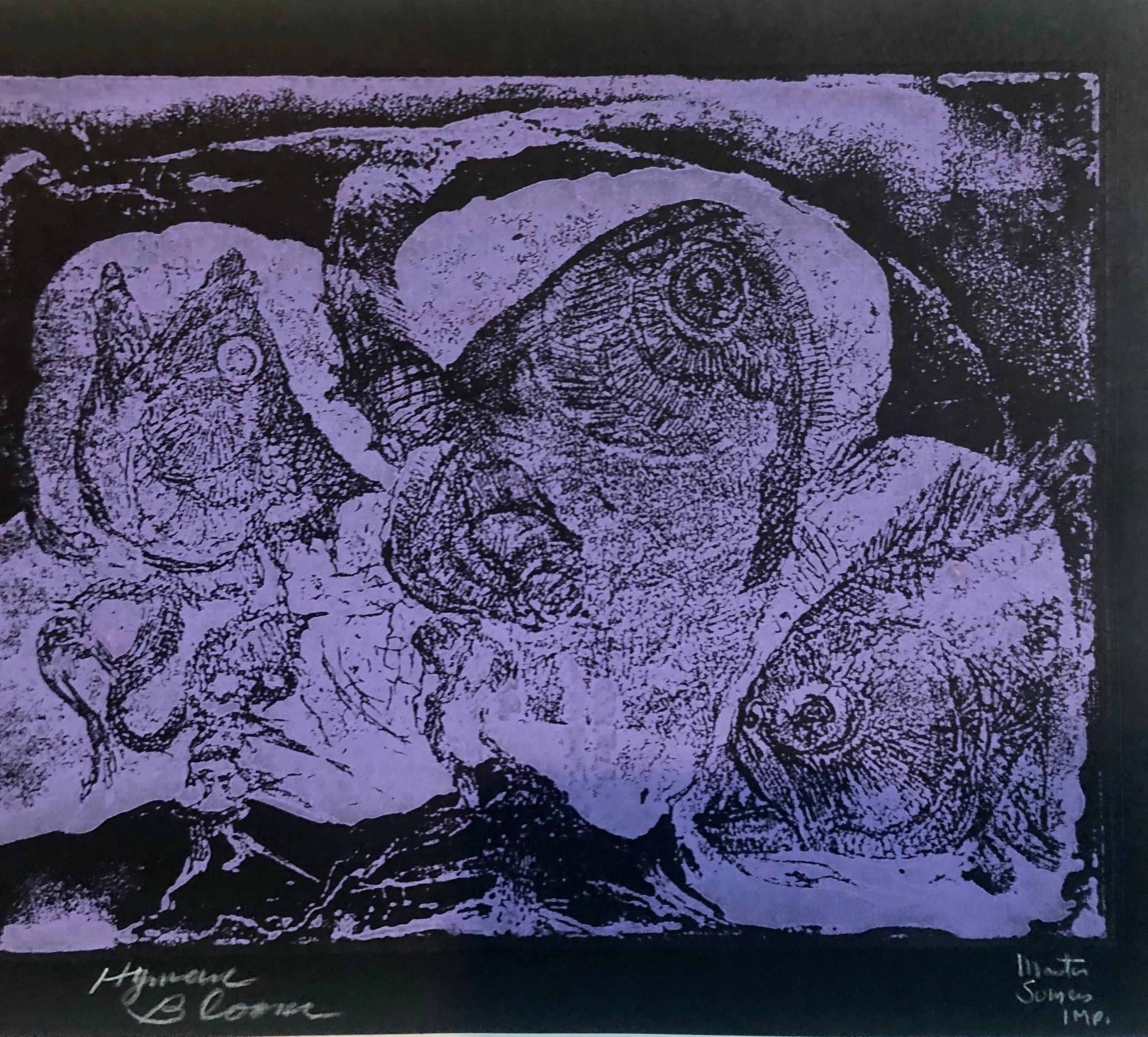 Hyman Bloom - Boston Abstract Expressionist Hyman Bloom Monoprint Monotype  Print Martin Sumers at 1stDibs