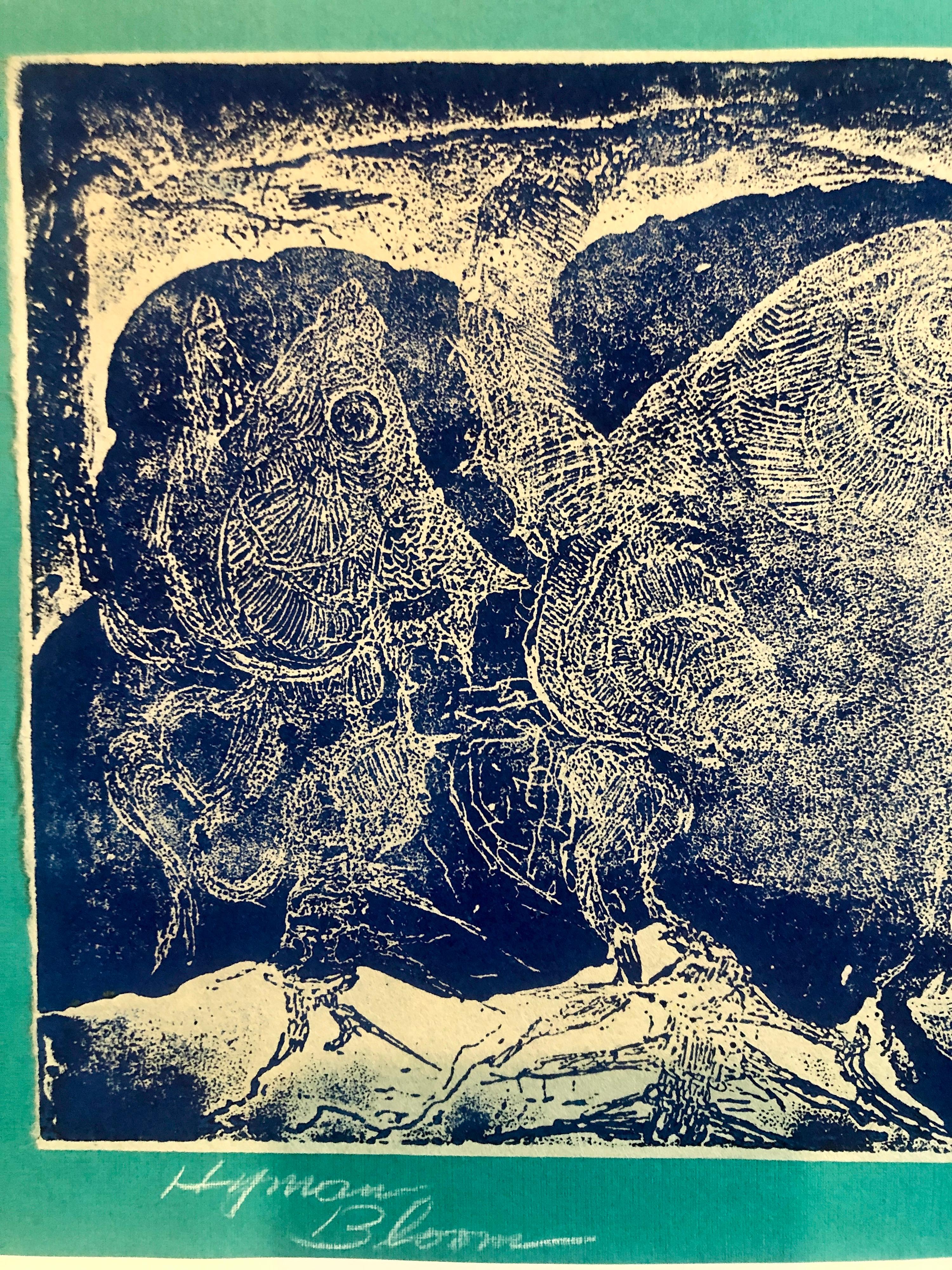 Boston Abstract Expressionist Hyman Bloom Monoprint Monotype Print Martin Sumers 3