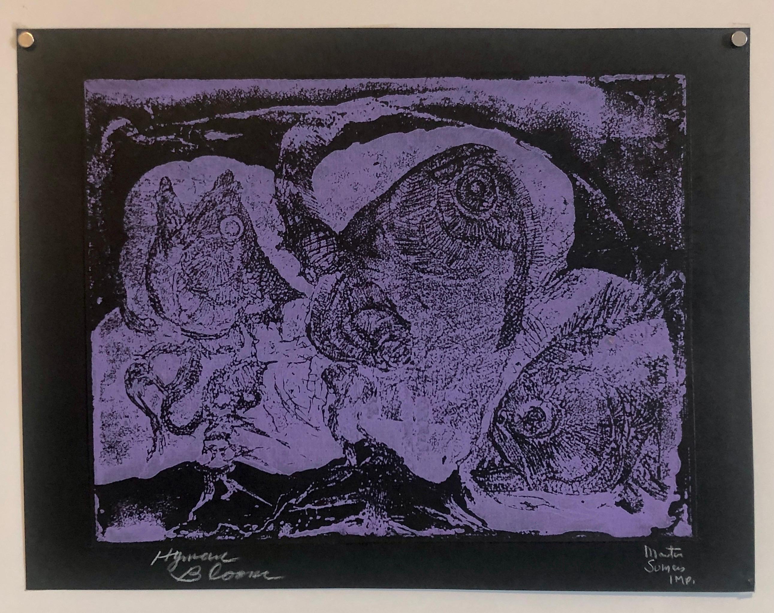 Boston Abstract Expressionist Hyman Bloom Monoprint Monotype Print Martin Sumers 2