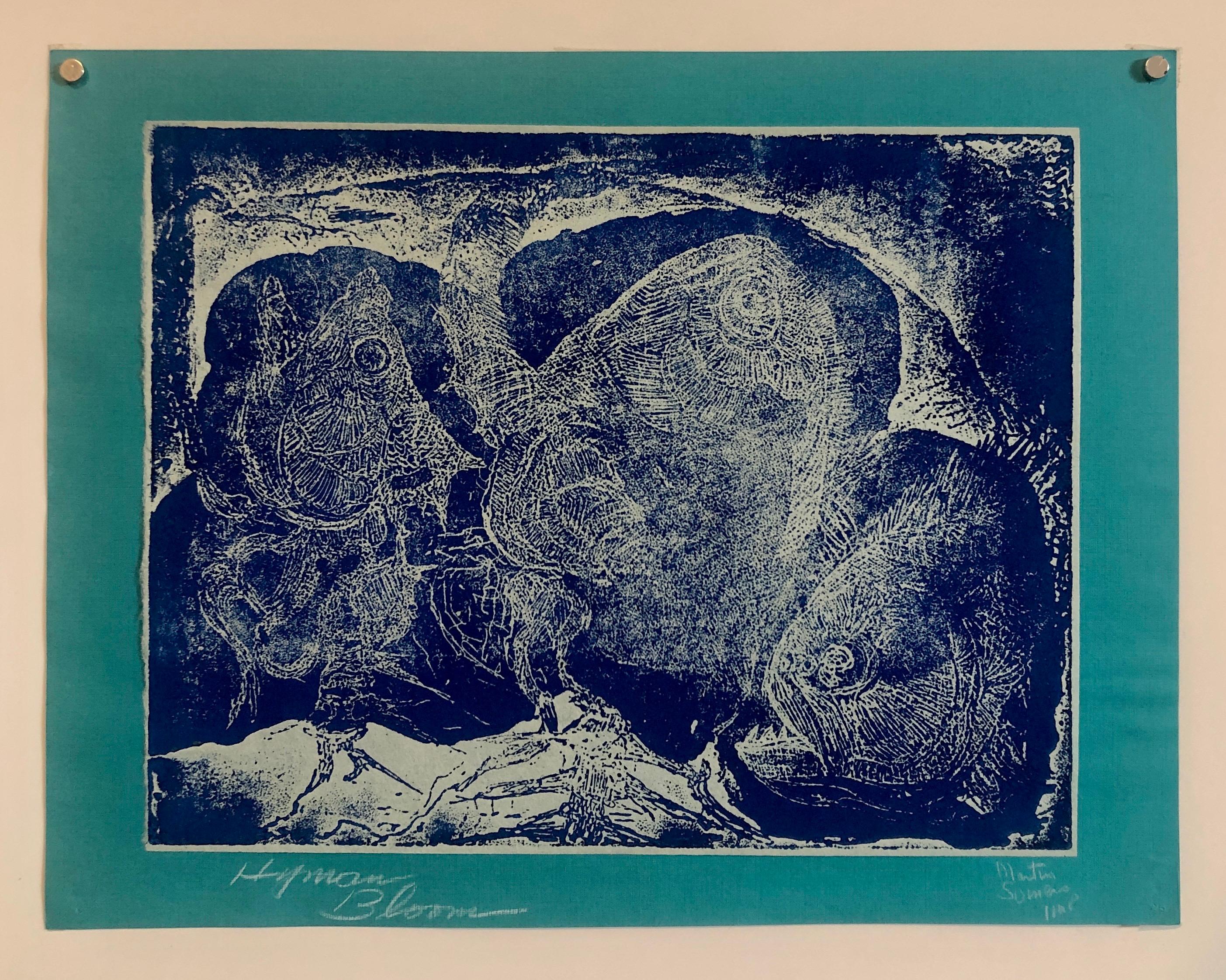 Boston Abstract Expressionist Hyman Bloom Monoprint Monotype Print Martin Sumers 6
