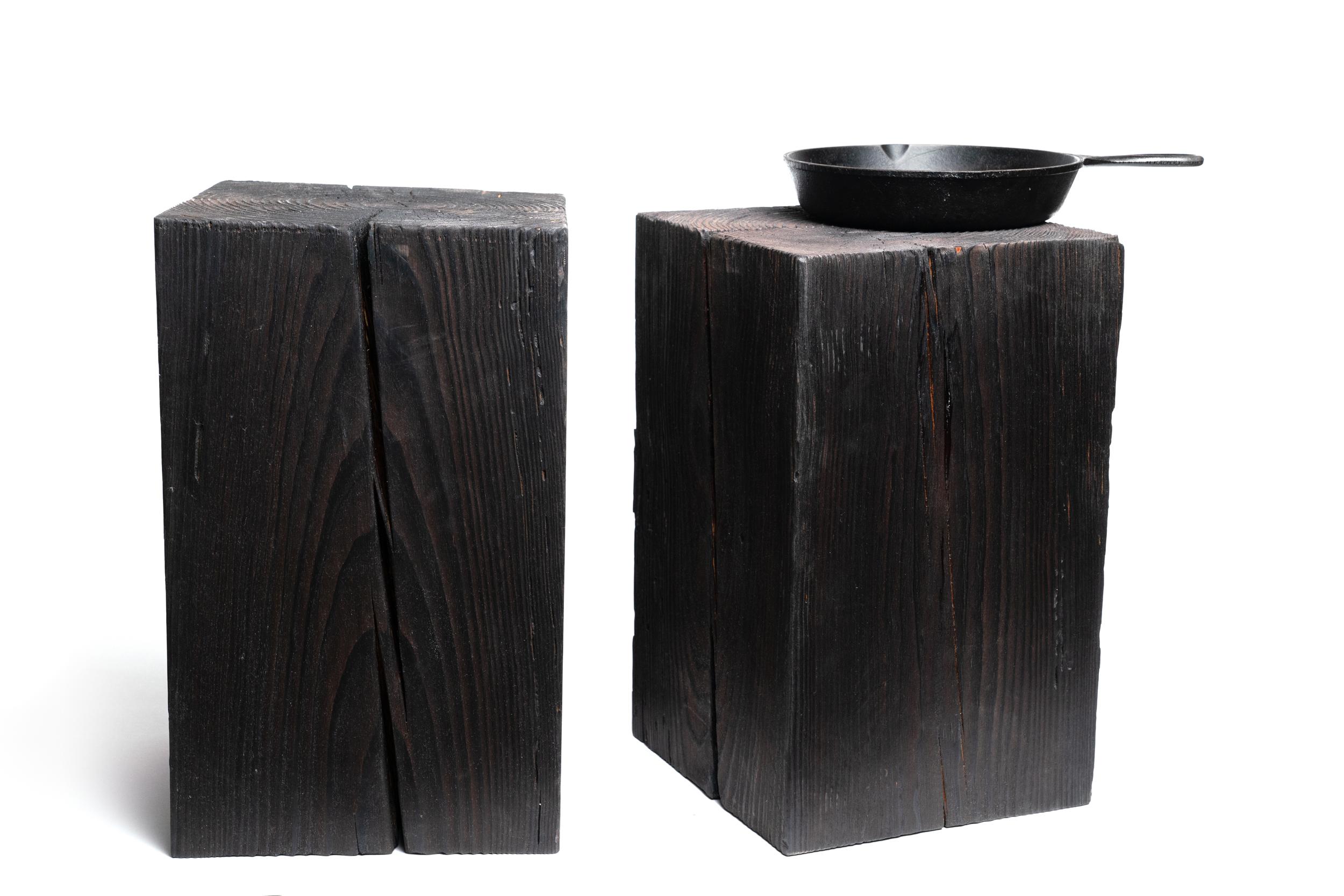 black wood side table