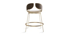 Hyoku Bar Stools by Alma De Luce, Set of 2
