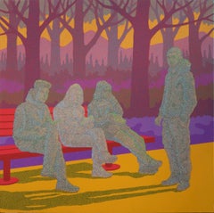 Ghost in the City - Park, Original Painting