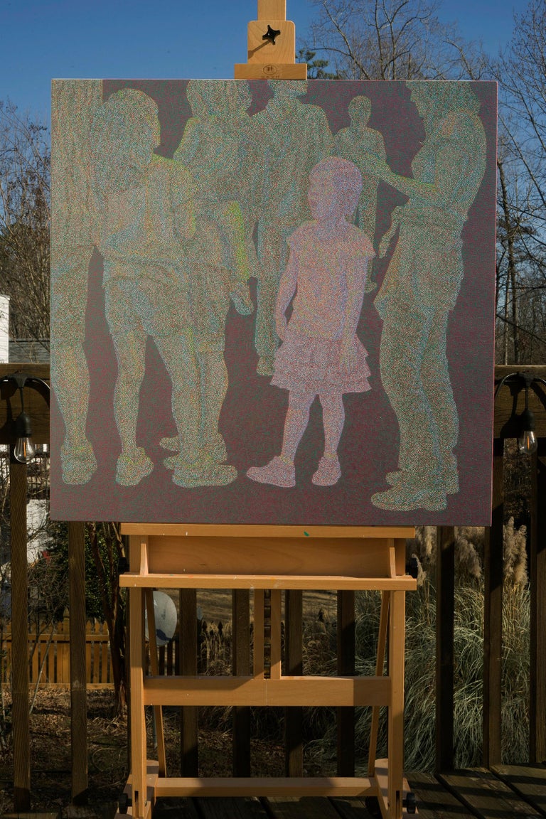 Hyoungseok Kim Ghost in the City Lotte World, Original Painting For