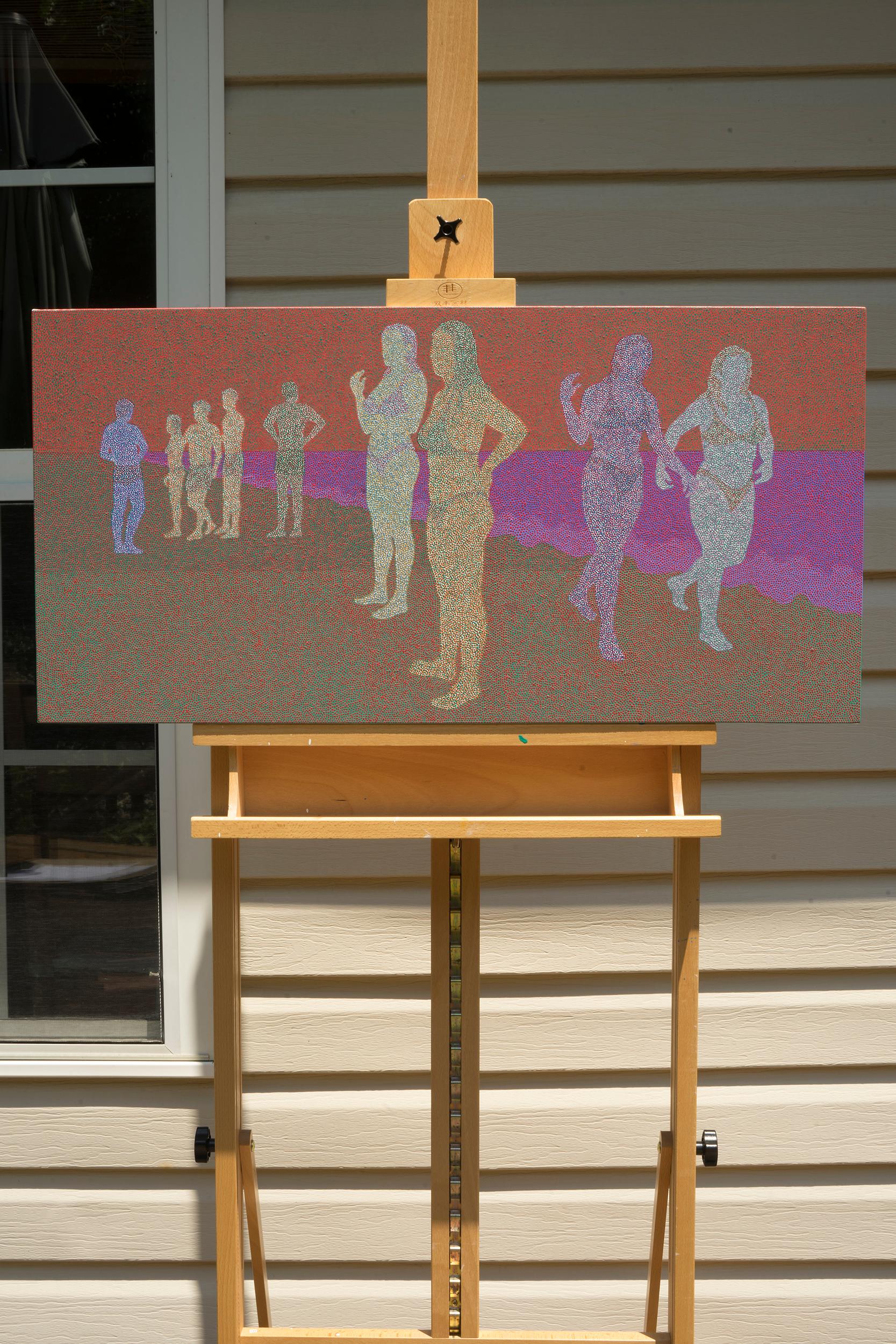Fantasma en la ciudad - Playa 3, Pintura original - Painting Contemporáneo de Hyoungseok Kim