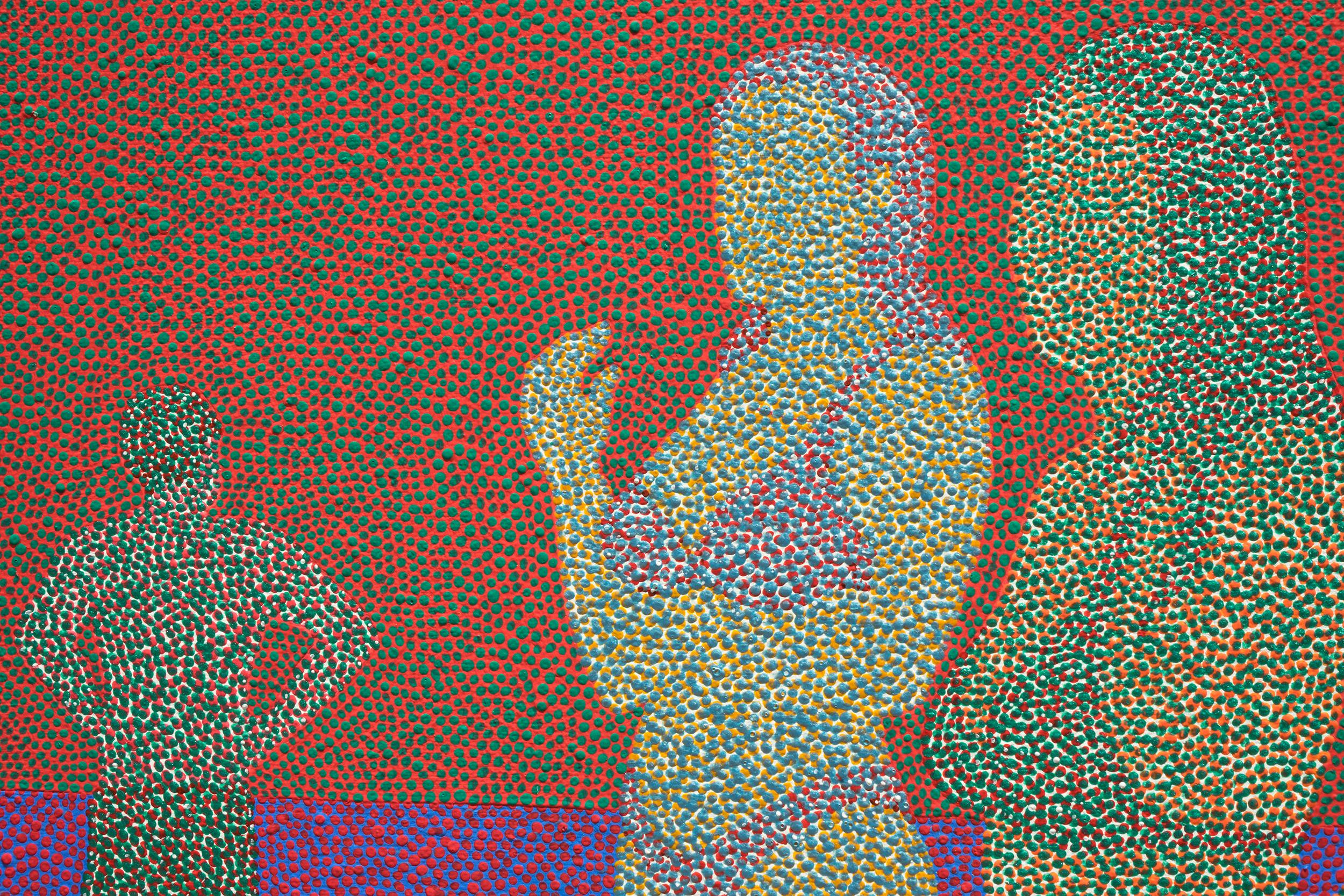 Fantasma en la ciudad - Playa 3, Pintura original - Figurative Painting Gris de Hyoungseok Kim