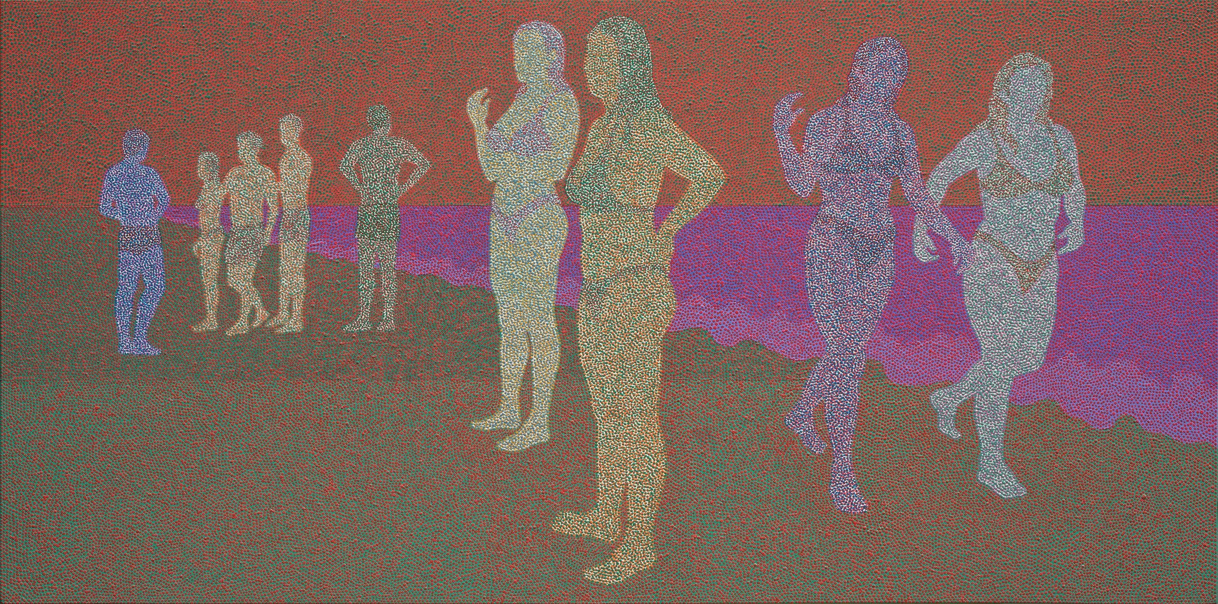 Figurative Painting de Hyoungseok Kim - Fantasma en la ciudad - Playa 3, Pintura original