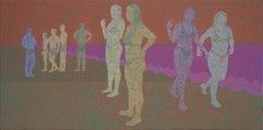 Fantasma in città - Spiaggia 3, Pittura originale