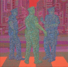Ghost in the City - Police, Original Painting