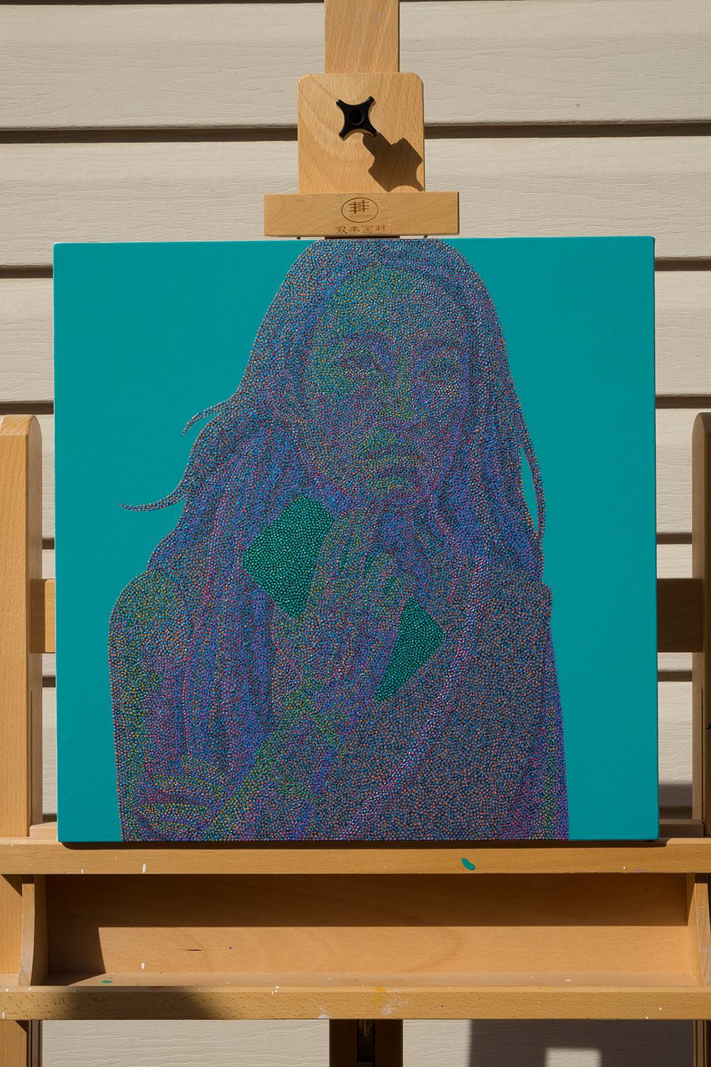 Ritratto 25-2, dipinto originale - Painting Contemporaneo di Hyoungseok Kim